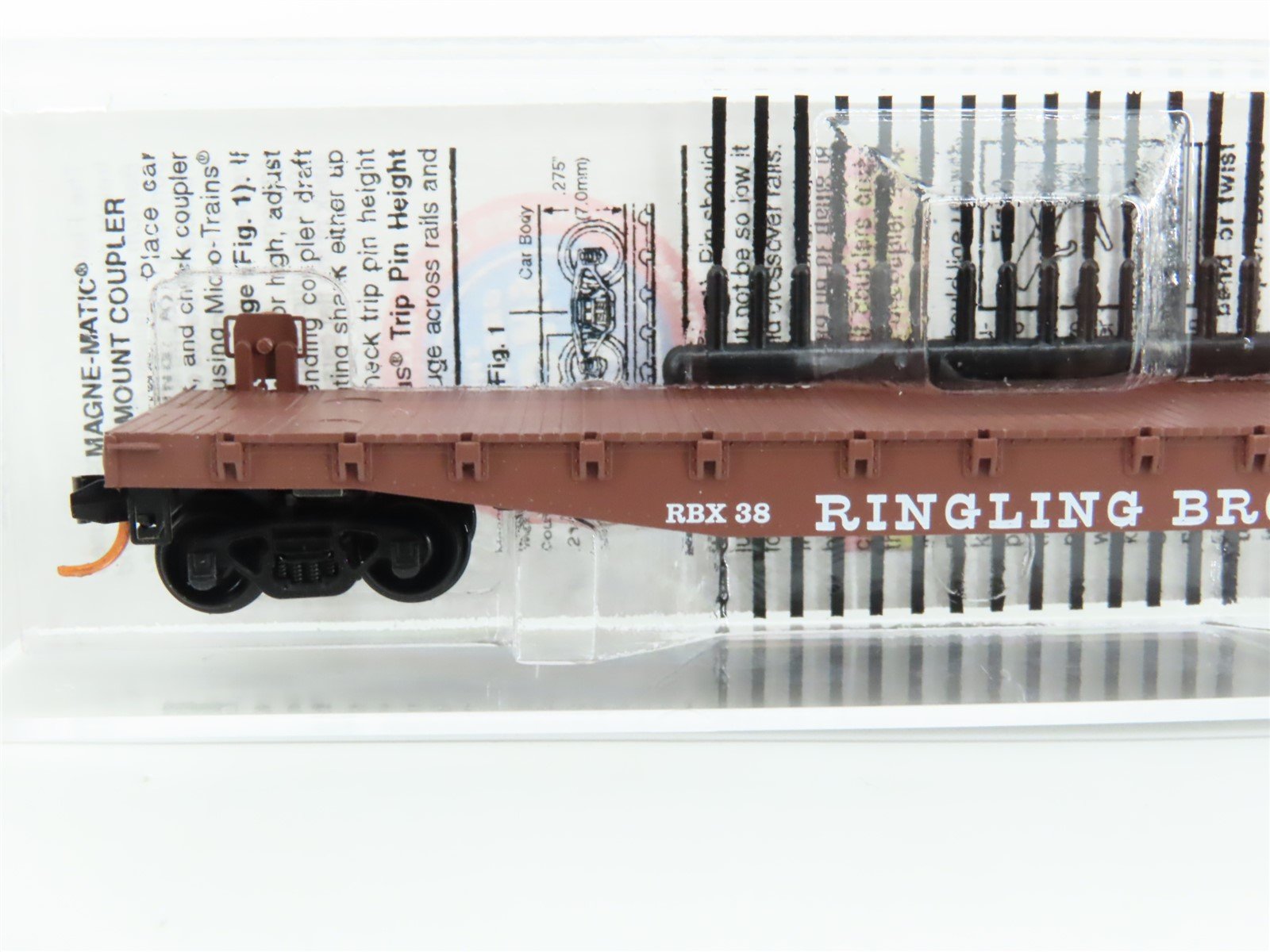 N Scale Micro-Trains MTL 04500394 RBX Ringling Brothers 50' Flat Car #38