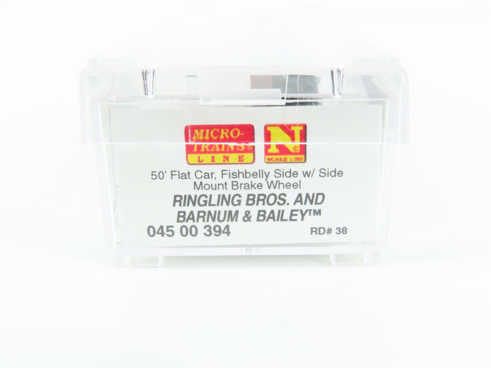 N Scale Micro-Trains MTL 04500394 RBX Ringling Brothers 50' Flat Car #38