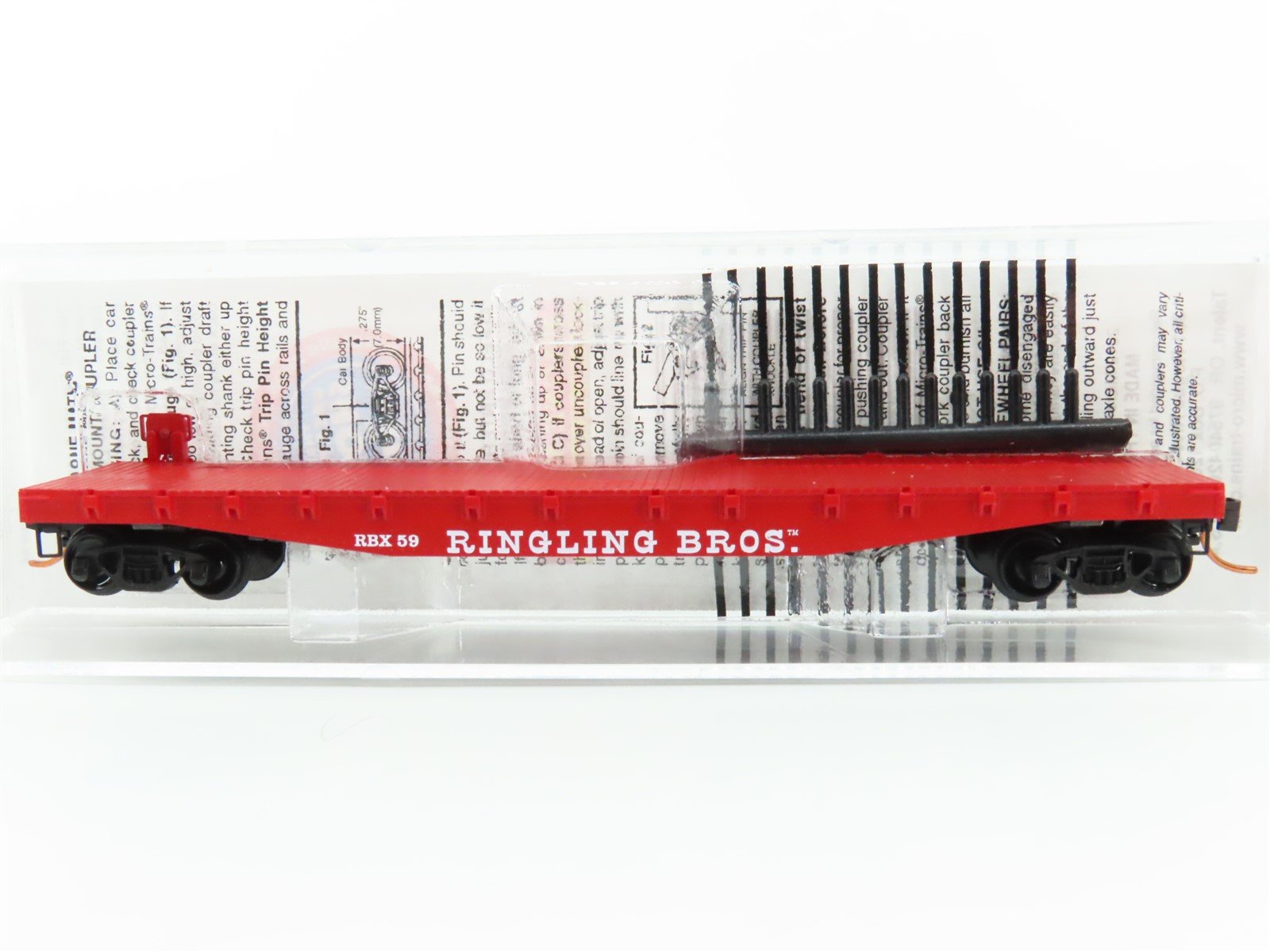 N Scale Micro-Trains MTL 04500404 RBX Ringling Brothers 50' Flat Car #59