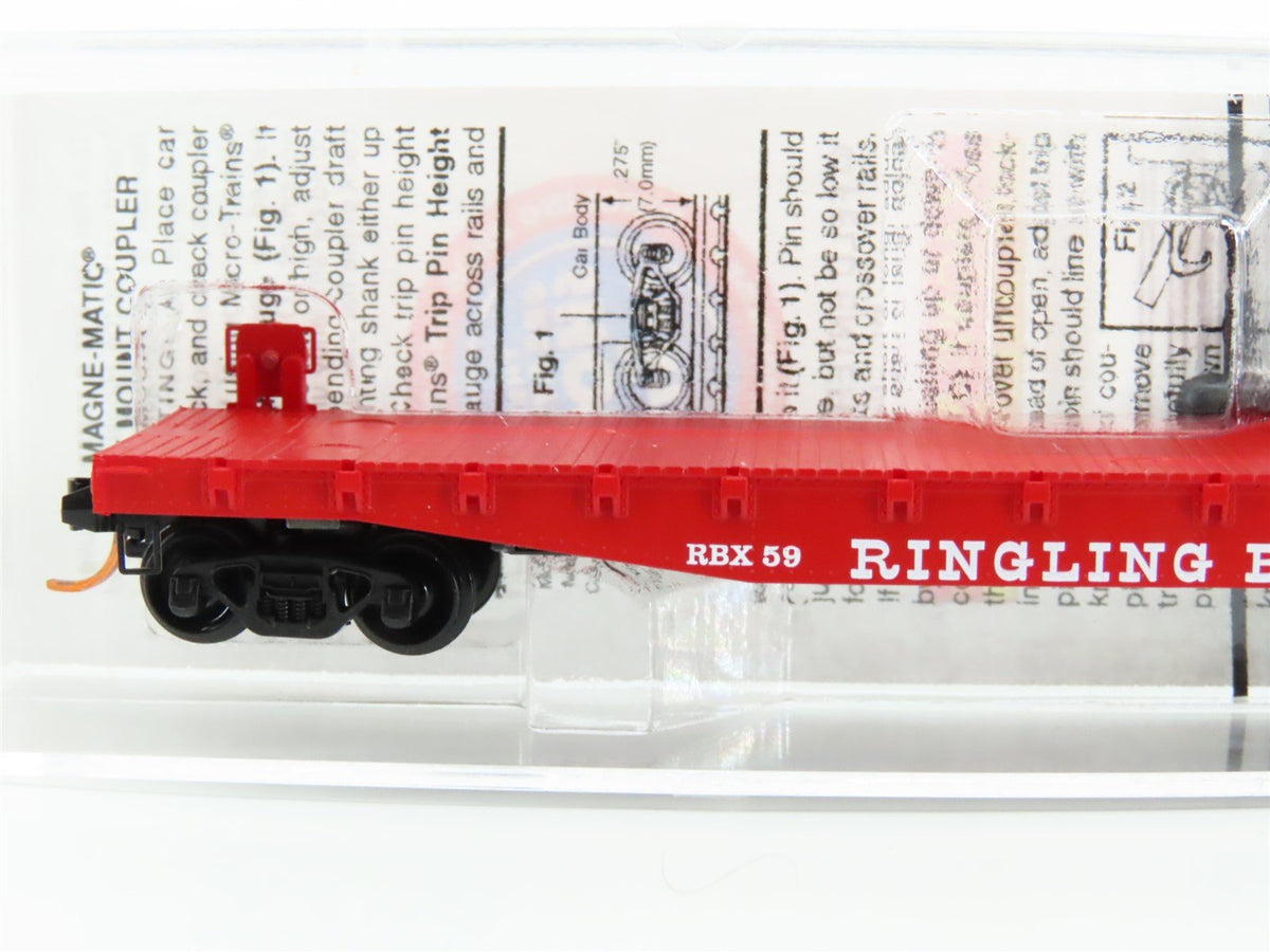 N Scale Micro-Trains MTL 04500404 RBX Ringling Brothers 50&#39; Flat Car #59
