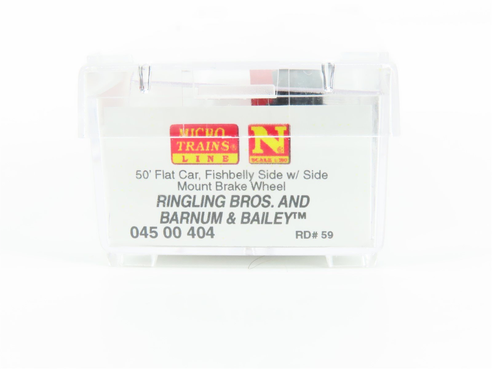 N Scale Micro-Trains MTL 04500404 RBX Ringling Brothers 50' Flat Car #59