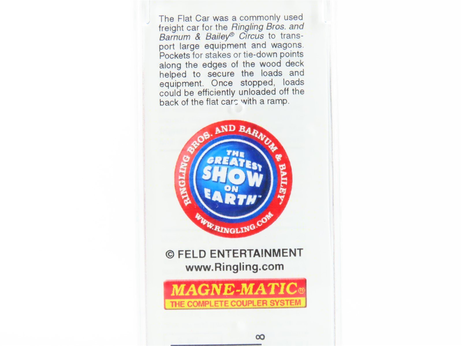 N Scale Micro-Trains MTL 04500404 RBX Ringling Brothers 50' Flat Car #59