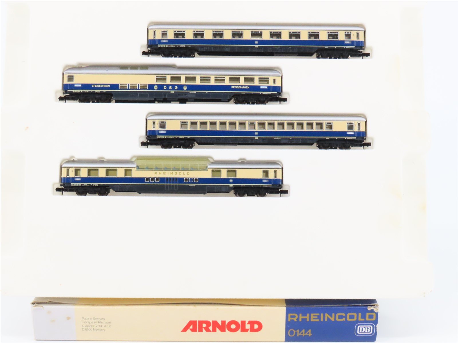 N Scale Arnold 0144 BDB Deutsche Bahn Rheingold Passenger 4-Car Set