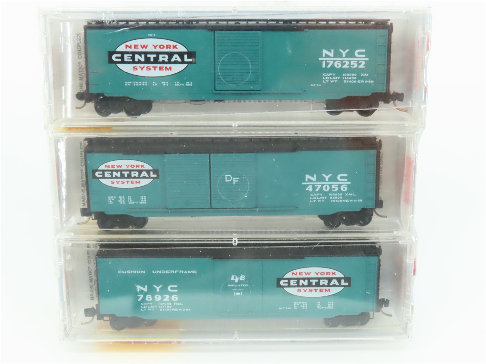 N Scale Micro-Trains MTL 31192 NYC New York Central 50' Box Car 3-Pack -Sealed