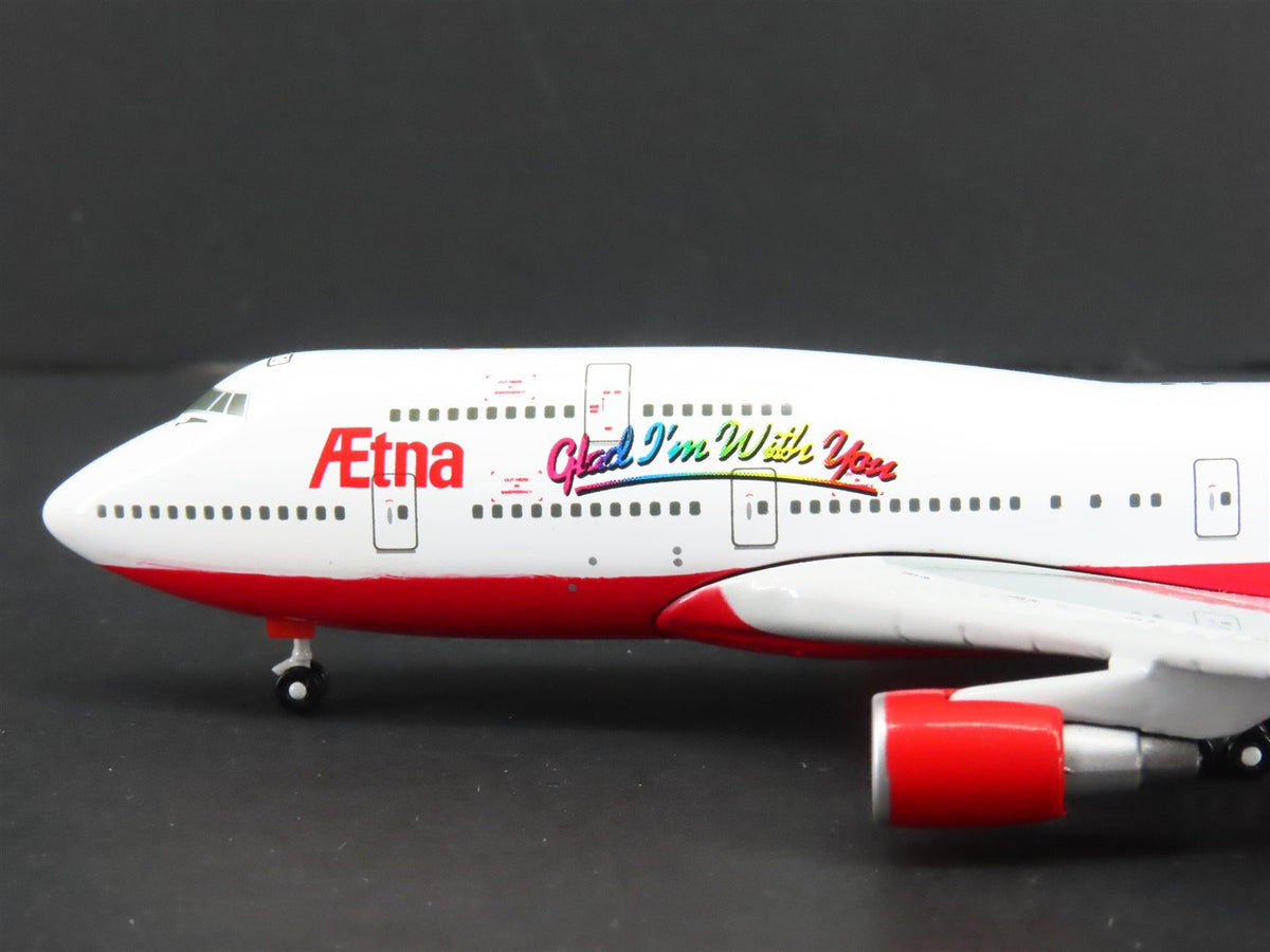 1:400 Gemini Jets Die-Cast Aetna &quot;Glad I&#39;m With You&quot; Boeing 747-400 Airliner