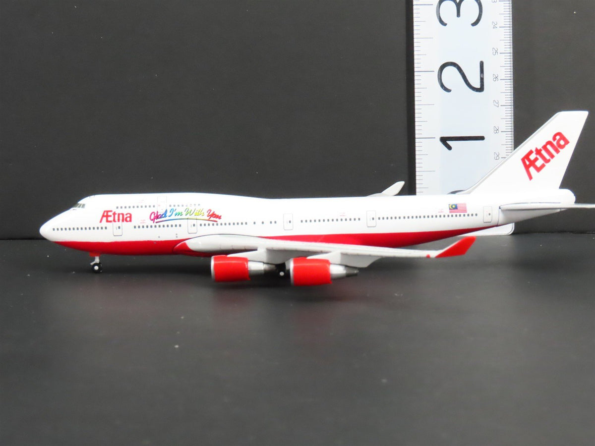 1:400 Gemini Jets Die-Cast Aetna &quot;Glad I&#39;m With You&quot; Boeing 747-400 Airliner