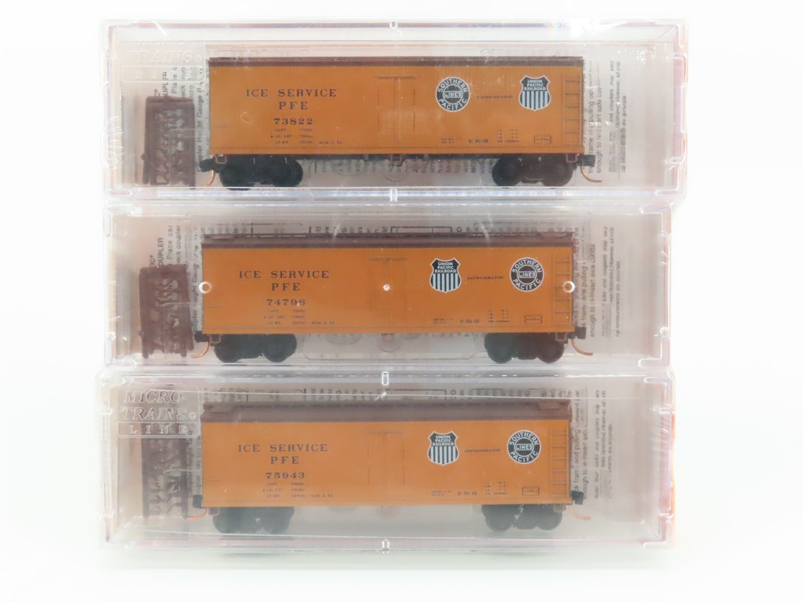 N Scale Micro-Trains MTL NSE 13-118 SP UP PFE Ice Service Reefer 3-Pack -Sealed