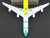 1:400 Gemini Jets GJBWA316 Die-Cast BWIA West Indies Airbus A340-300 Airliner