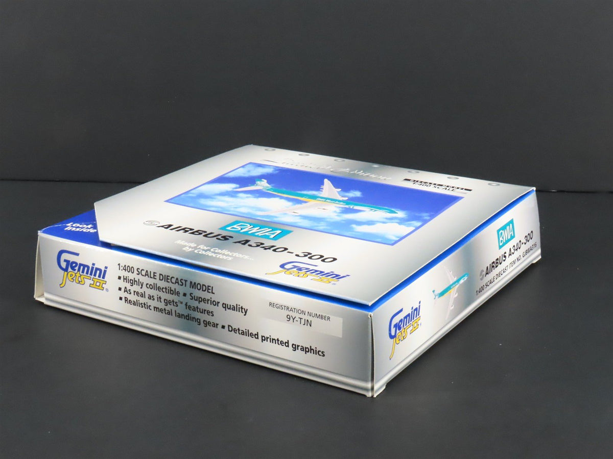 1:400 Gemini Jets GJBWA316 Die-Cast BWIA West Indies Airbus A340-300 Airliner