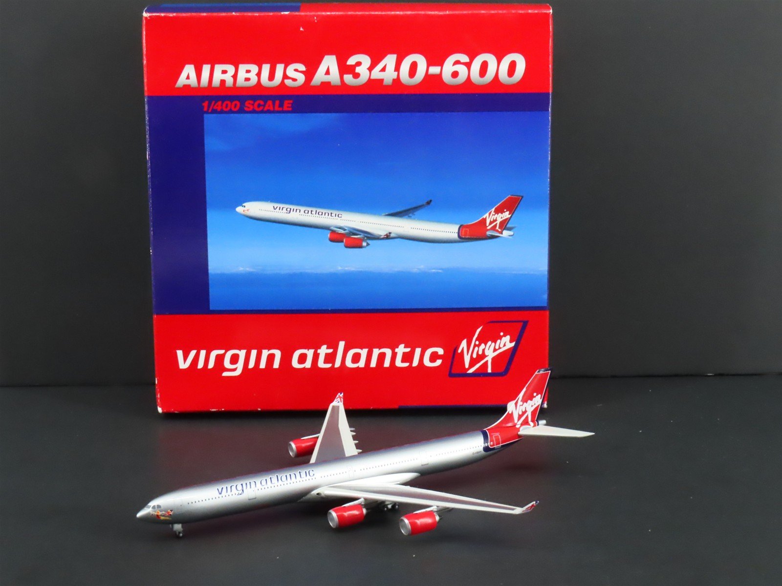 1:400 Dragon Wings 55451 Die-Cast Virgin Atlantic Airbus A340-600 Airliner