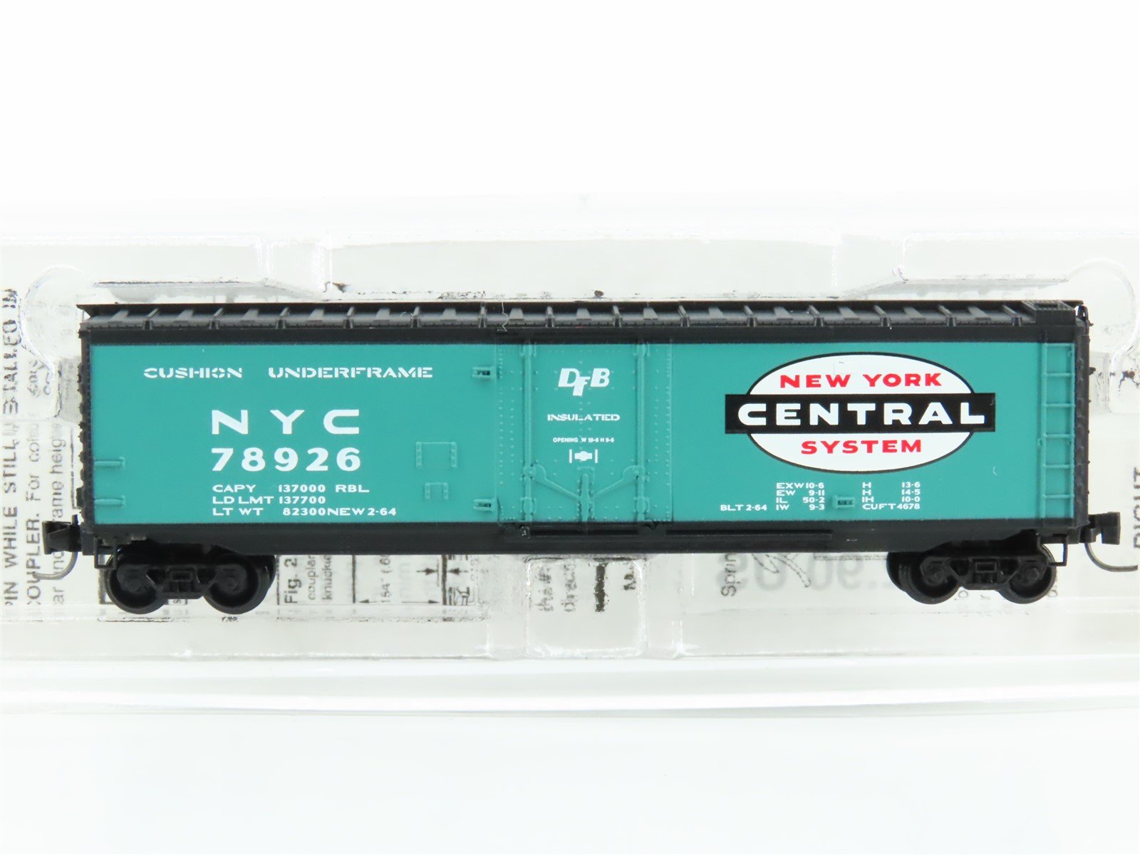 Z Scale Micro-Trains MTL 13616-2 NYC New York Central System 50' Box Car #78926