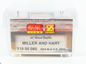 Z Scale Micro-Trains MTL 51800080 MAHX Miller & Hart 40' Wood Reefer #2032