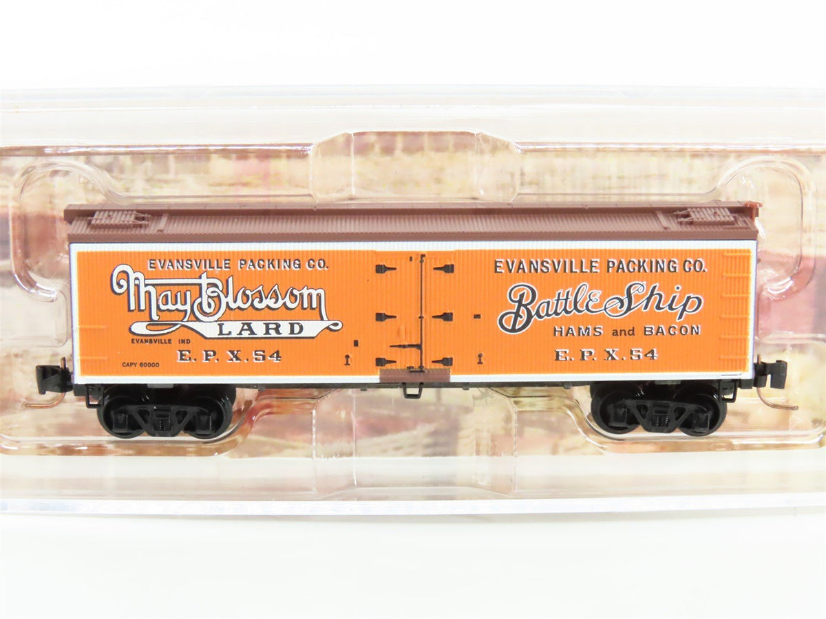 Z Scale Micro-Trains MTL 51800130 EPX Evansville Packing Co 40&#39; Wood Reefer #54