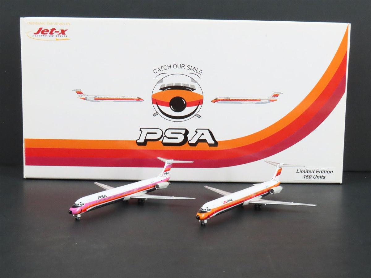 1:400 Dragon Wings JetX JXM111 Die-Cast PSA/US Air MD-80/90 Airliner Set