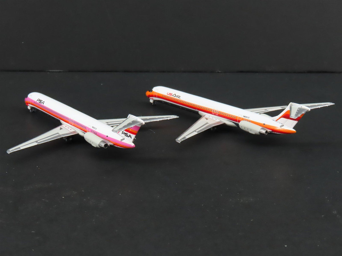 1:400 Dragon Wings JetX JXM111 Die-Cast PSA/US Air MD-80/90 Airliner Set