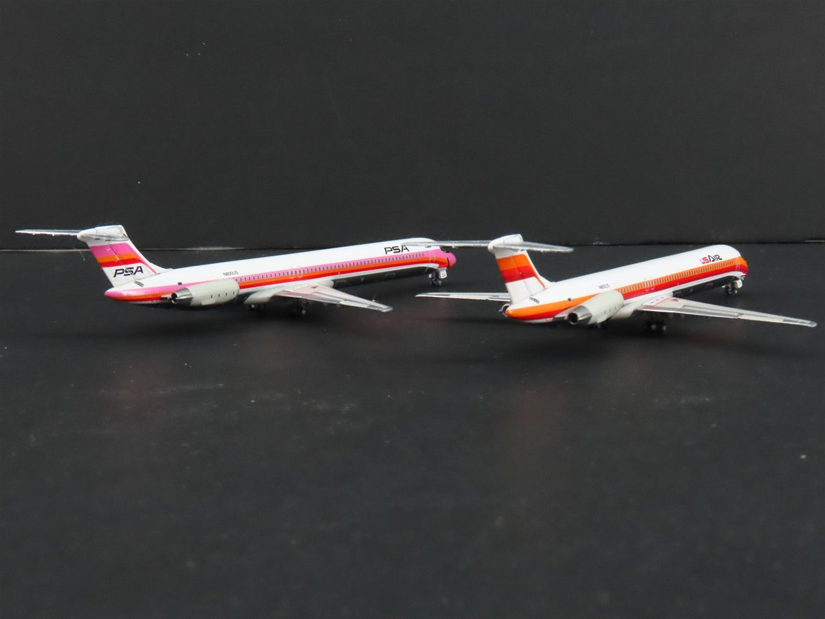 1:400 Dragon Wings JetX JXM111 Die-Cast PSA/US Air MD-80/90 Airliner Set