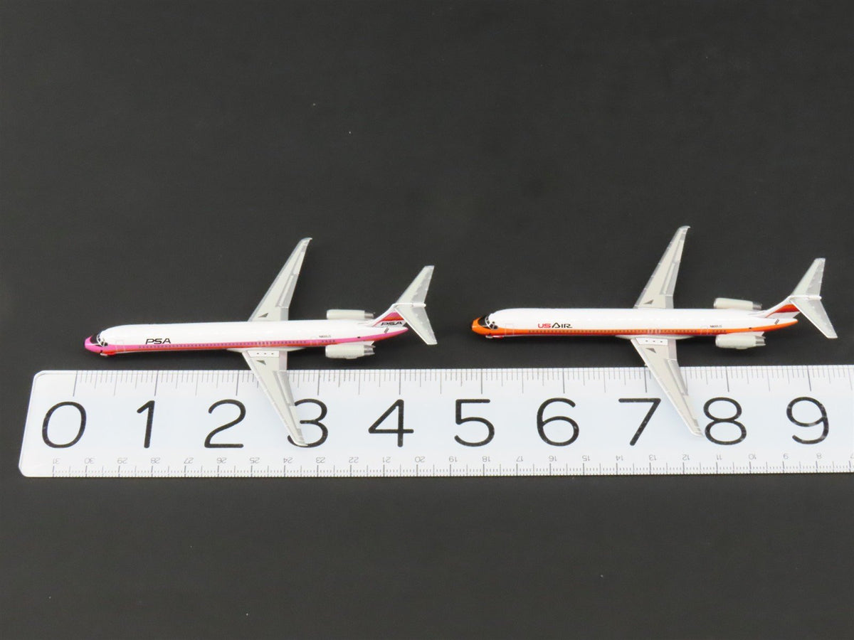1:400 Dragon Wings JetX JXM111 Die-Cast PSA/US Air MD-80/90 Airliner Set