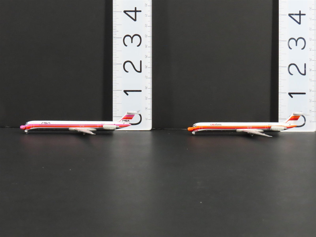 1:400 Dragon Wings JetX JXM111 Die-Cast PSA/US Air MD-80/90 Airliner Set