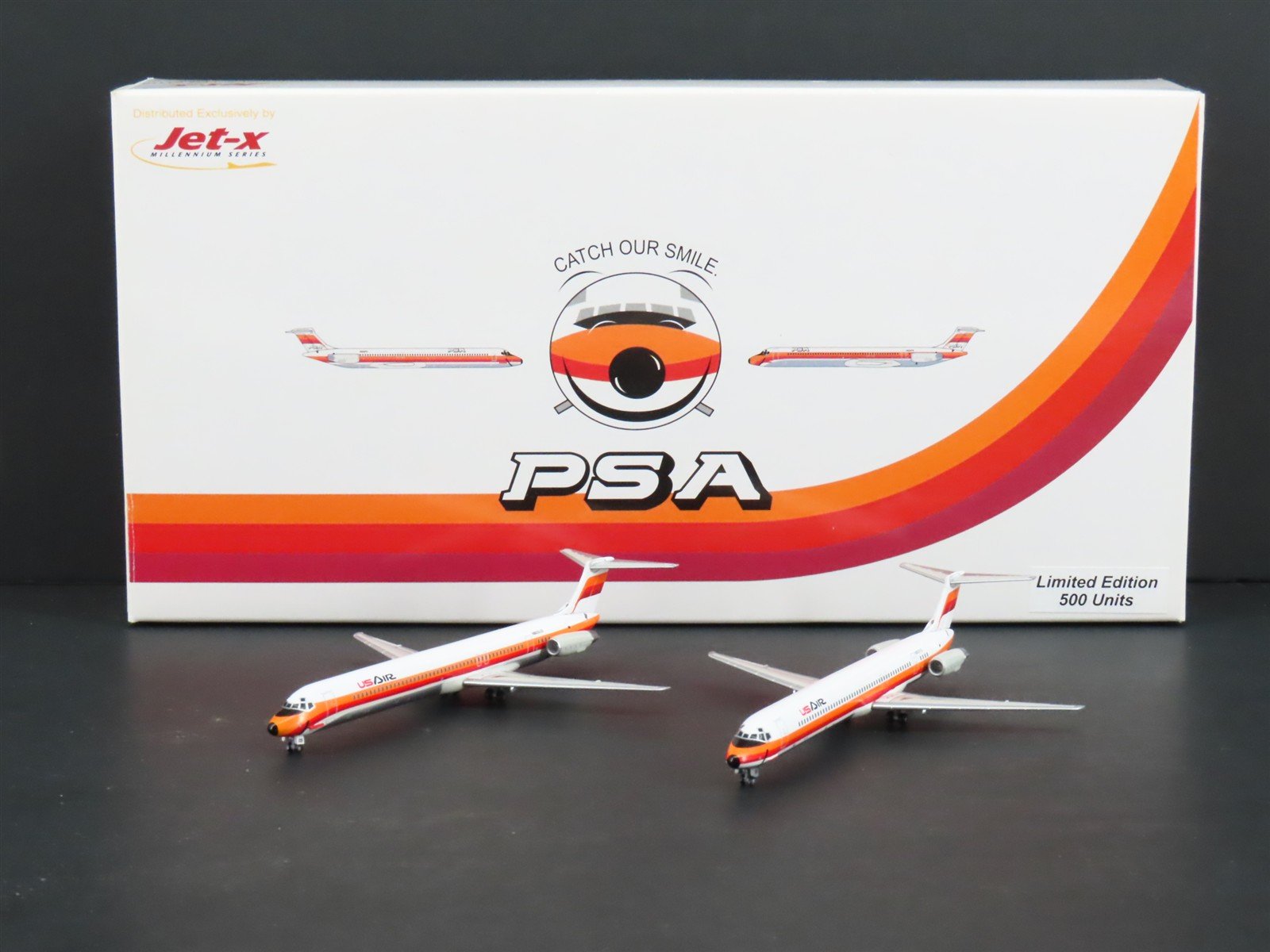1:400 Dragon Wings JetX JX017 Die-Cast US Air MD-80/90 Airliner Set