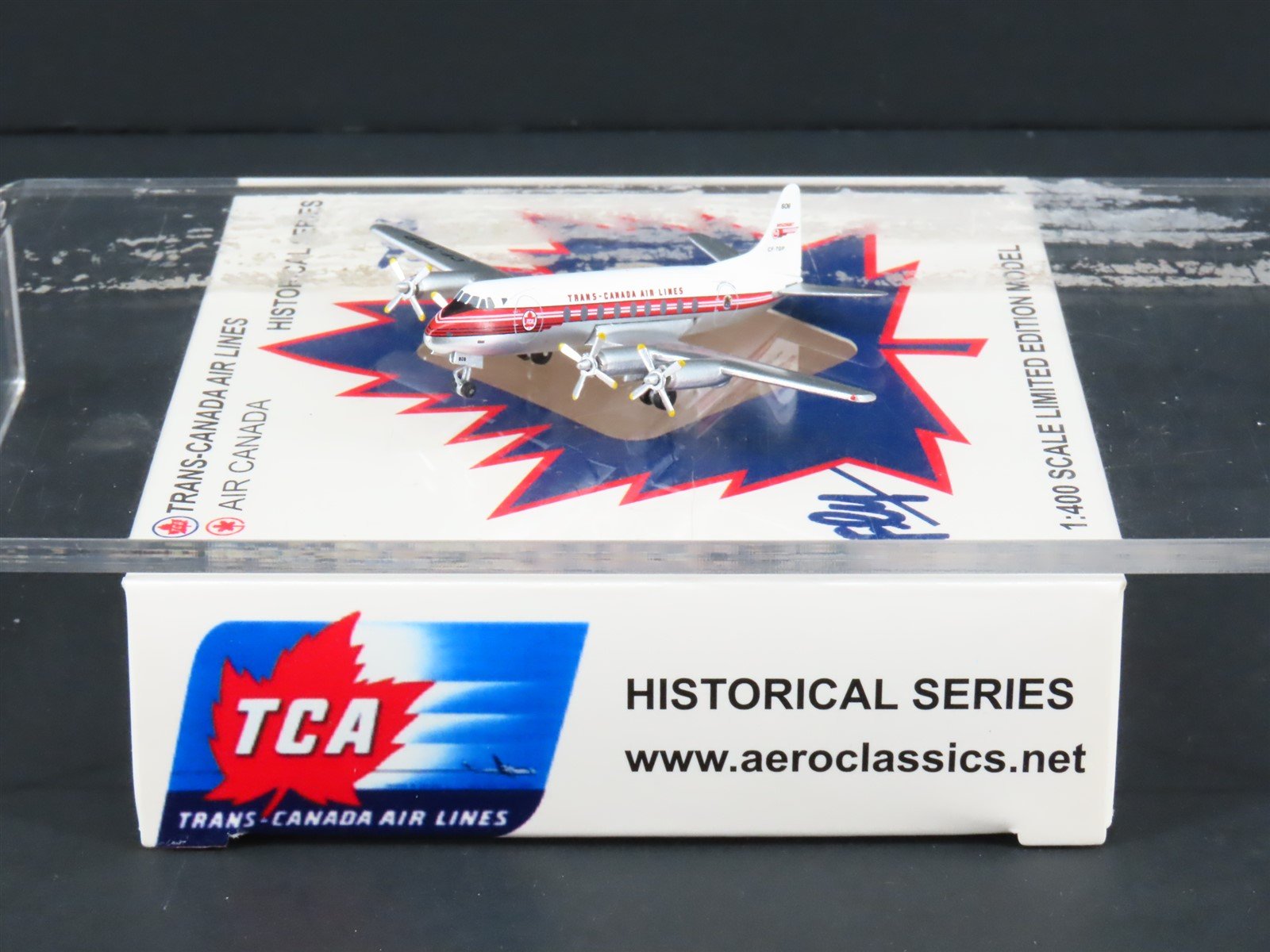 1:400 Scale AeroClassics Die-Cast Air Canada Viscount 724 Airliner CF-TGP