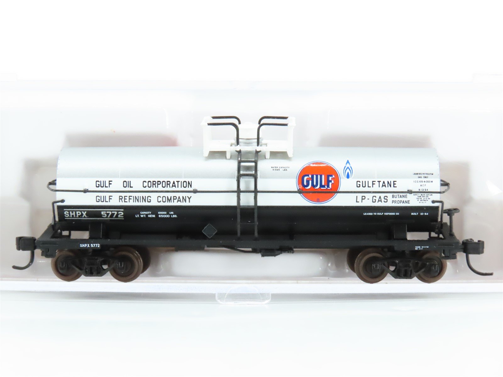 N Scale Atlas 43611 SHPX Gulf Oil 11,000 Gallon Tank Car #5772