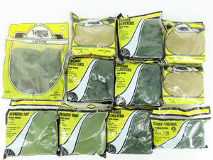LOT of 11 Multi-Scale Woodland Scenics Assorted Foliage & Turf Packs - Sealed