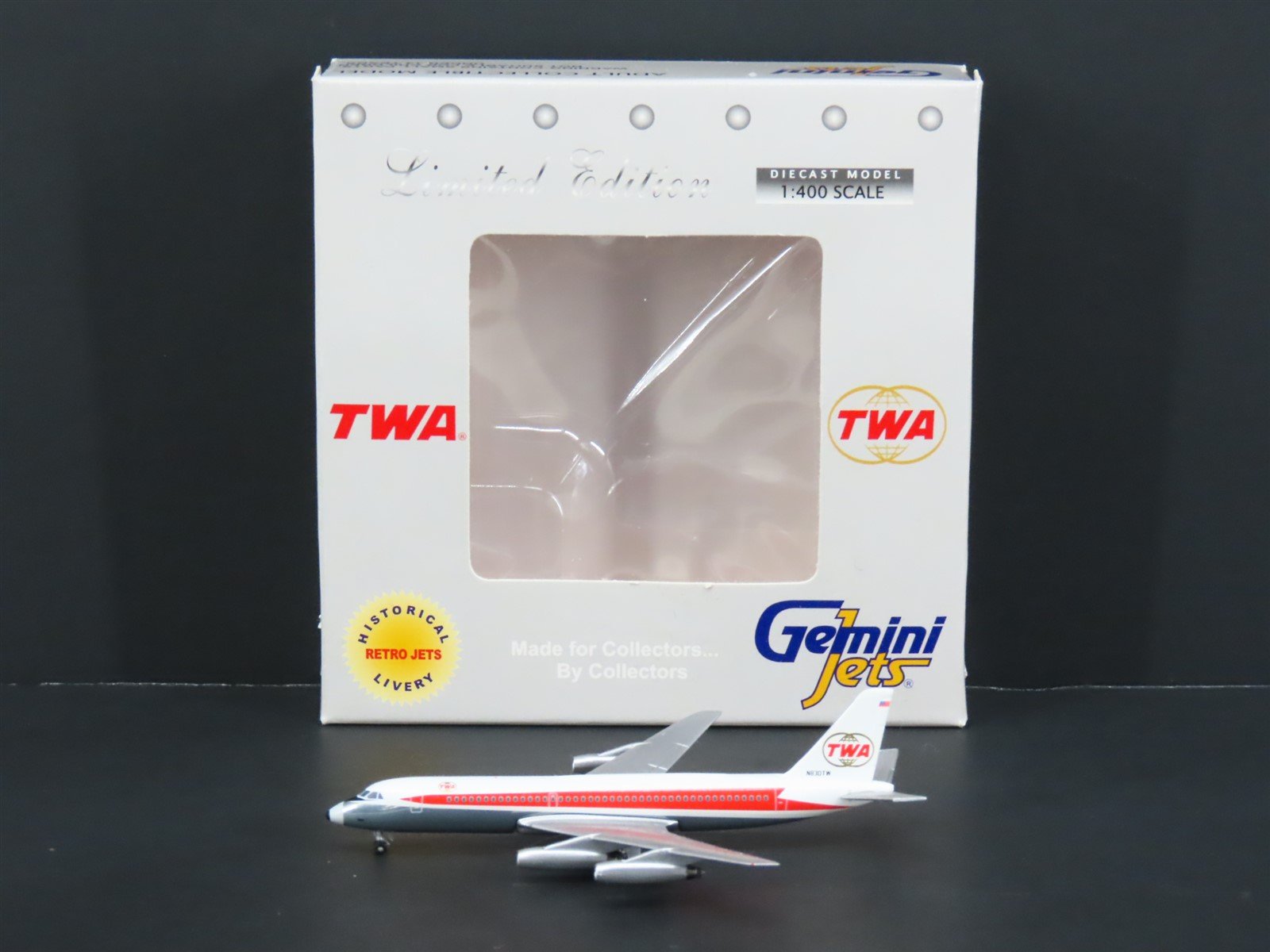 1:400 GeminiJets GJTWA536 Die-Cast TWA Trans World CV-880 Airliner N830TW