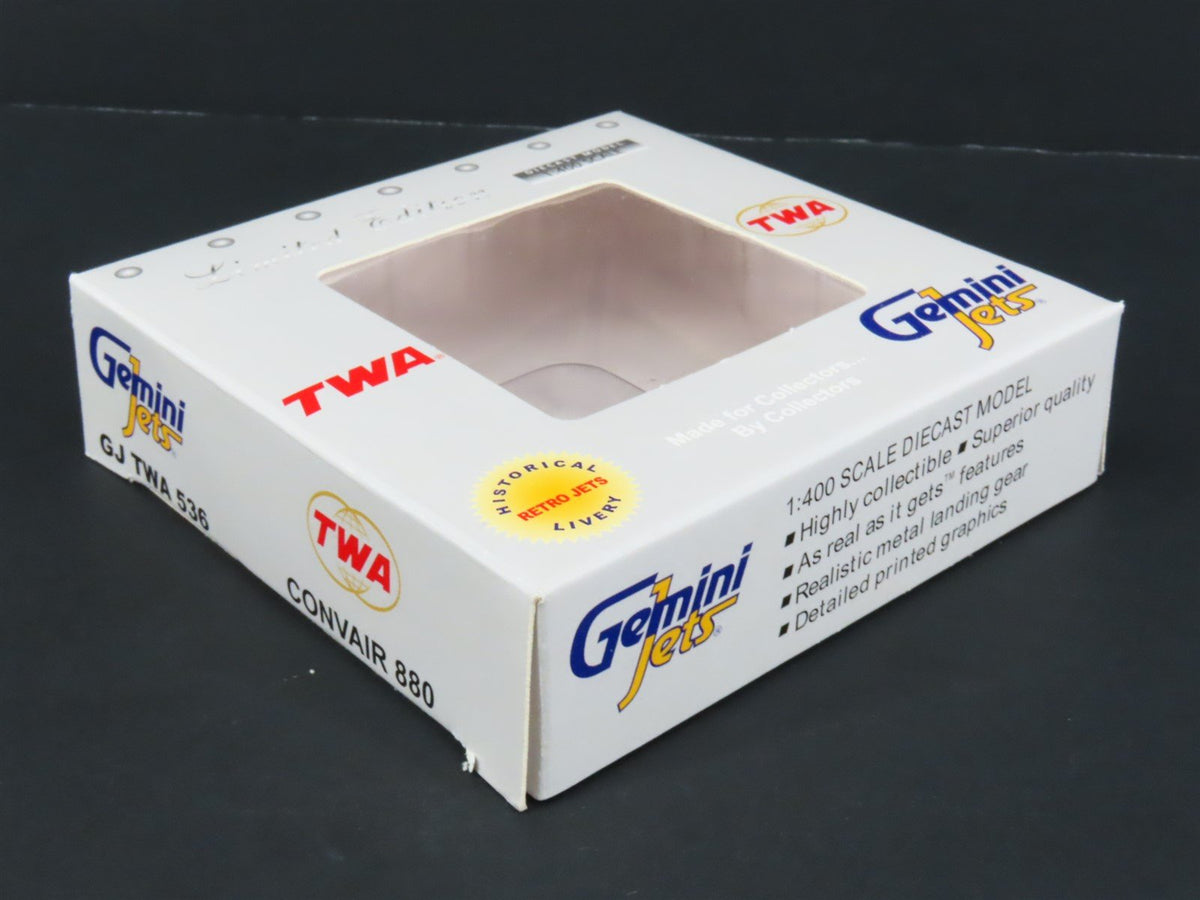 1:400 GeminiJets GJTWA536 Die-Cast TWA Trans World CV-880 Airliner N830TW