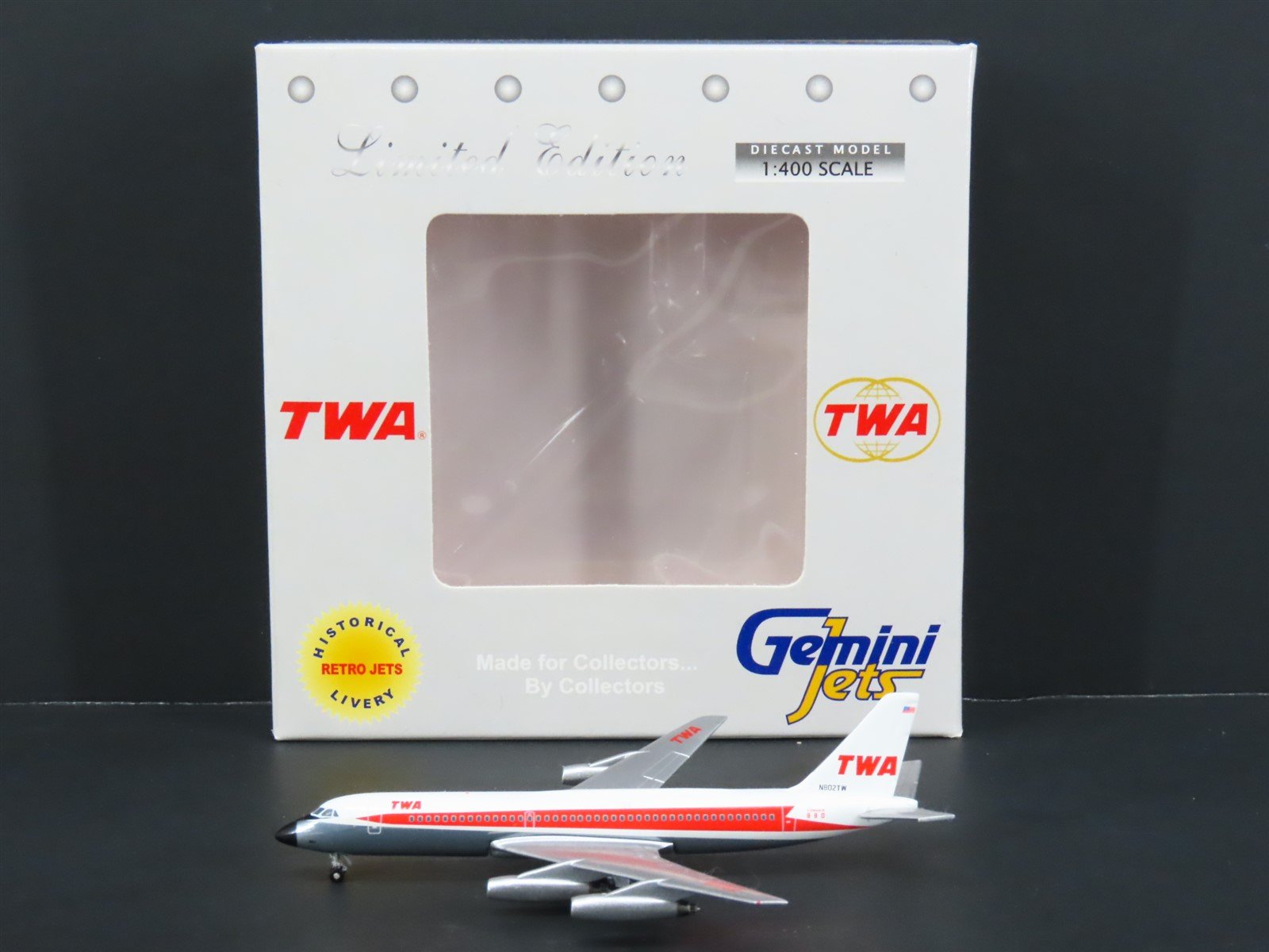 1:400 GeminiJets GJTWA535 Die-Cast TWA Trans World CV-880 Airliner N802TW