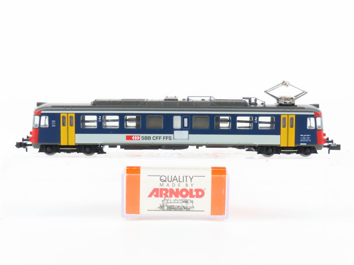 N Scale Arnold 2384 SBB CFF FFS Swiss Federal Electric Railcar #055-1