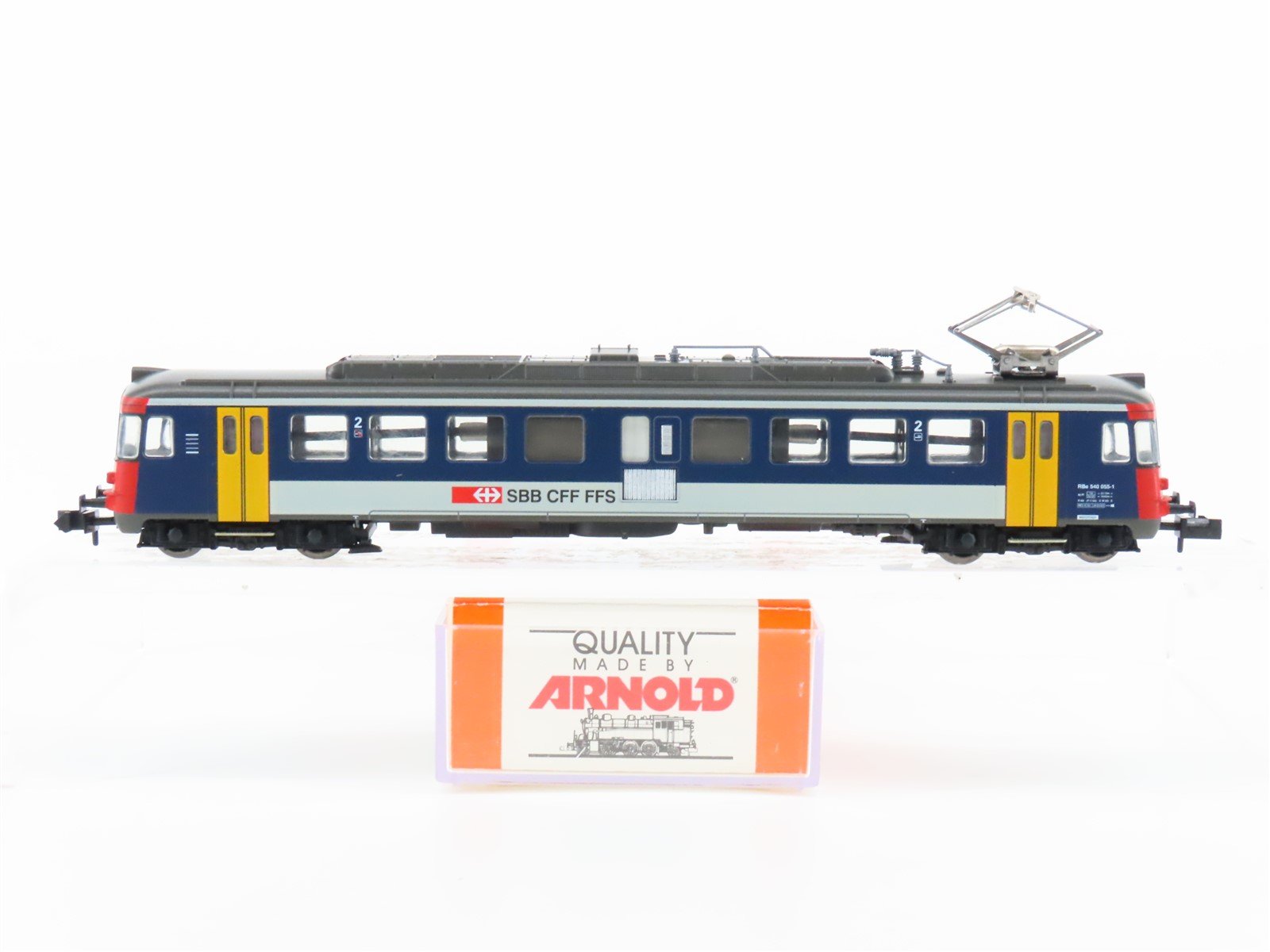 N Scale Arnold 2384 SBB CFF FFS Swiss Federal Electric Railcar #055-1