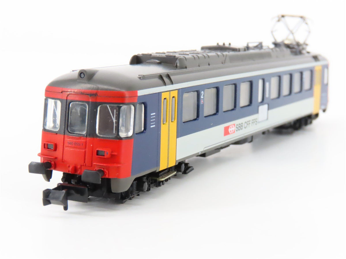 N Scale Arnold 2384 SBB CFF FFS Swiss Federal Electric Railcar #055-1