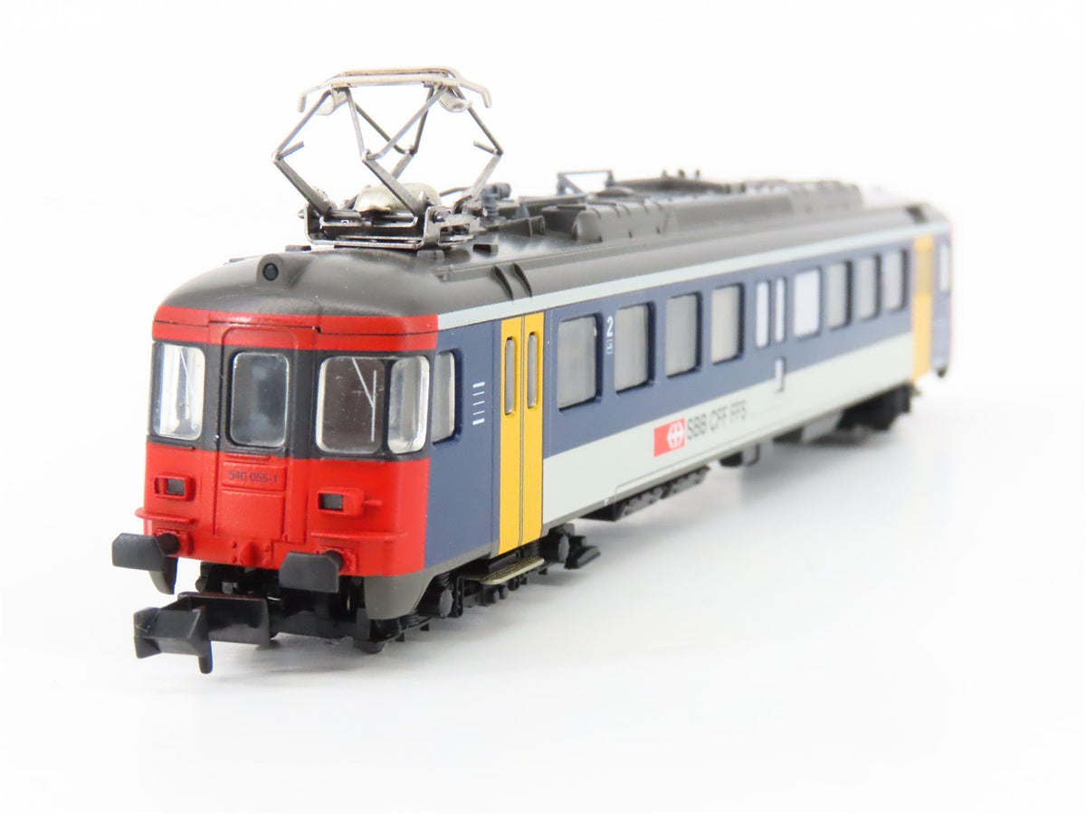 N Scale Arnold 2384 SBB CFF FFS Swiss Federal Electric Railcar #055-1