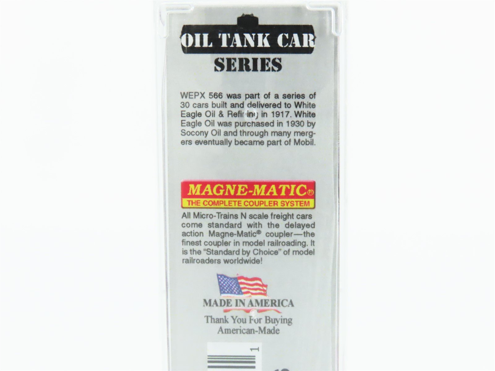 N Micro-Trains MTL 06500810 WEPX White Eagle Oil 39' Single Dome Tank Car #566