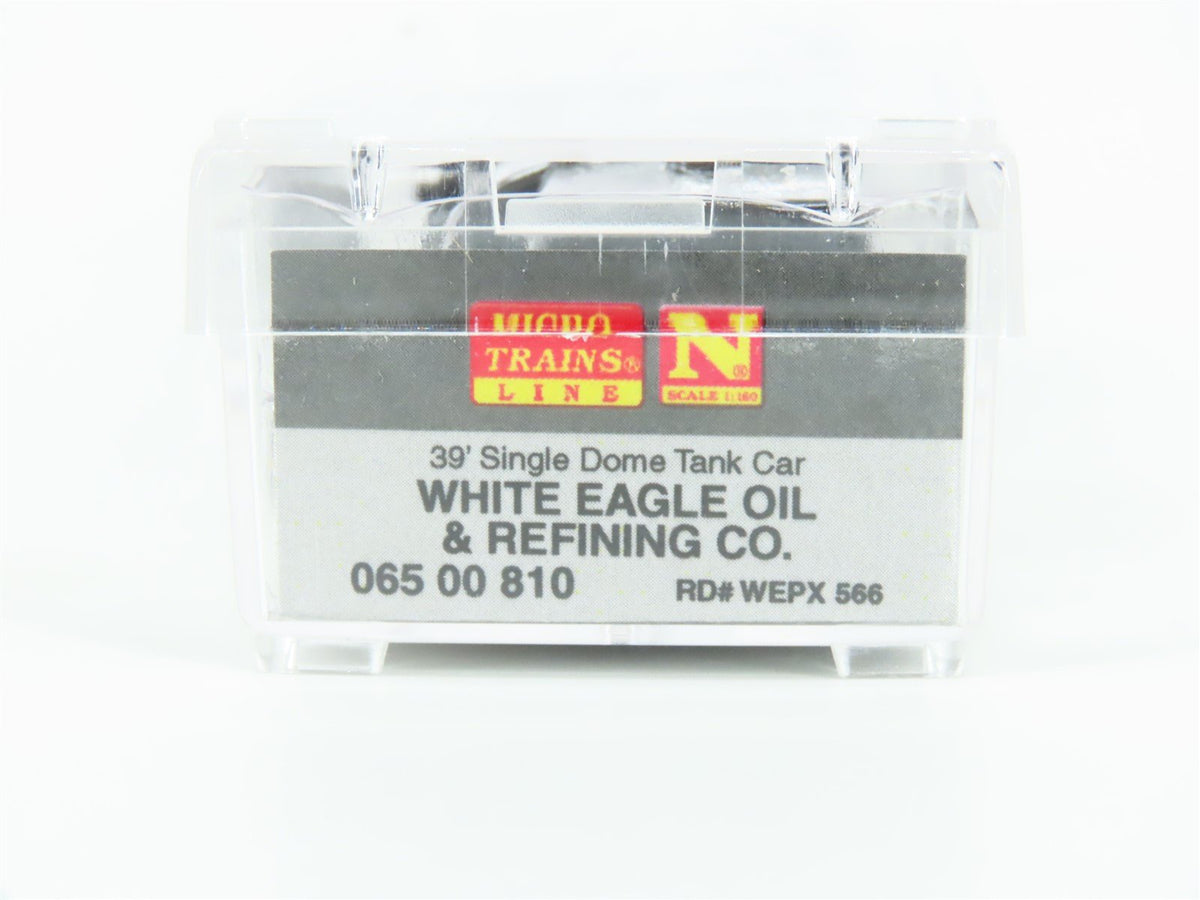 N Micro-Trains MTL 06500810 WEPX White Eagle Oil 39&#39; Single Dome Tank Car #566