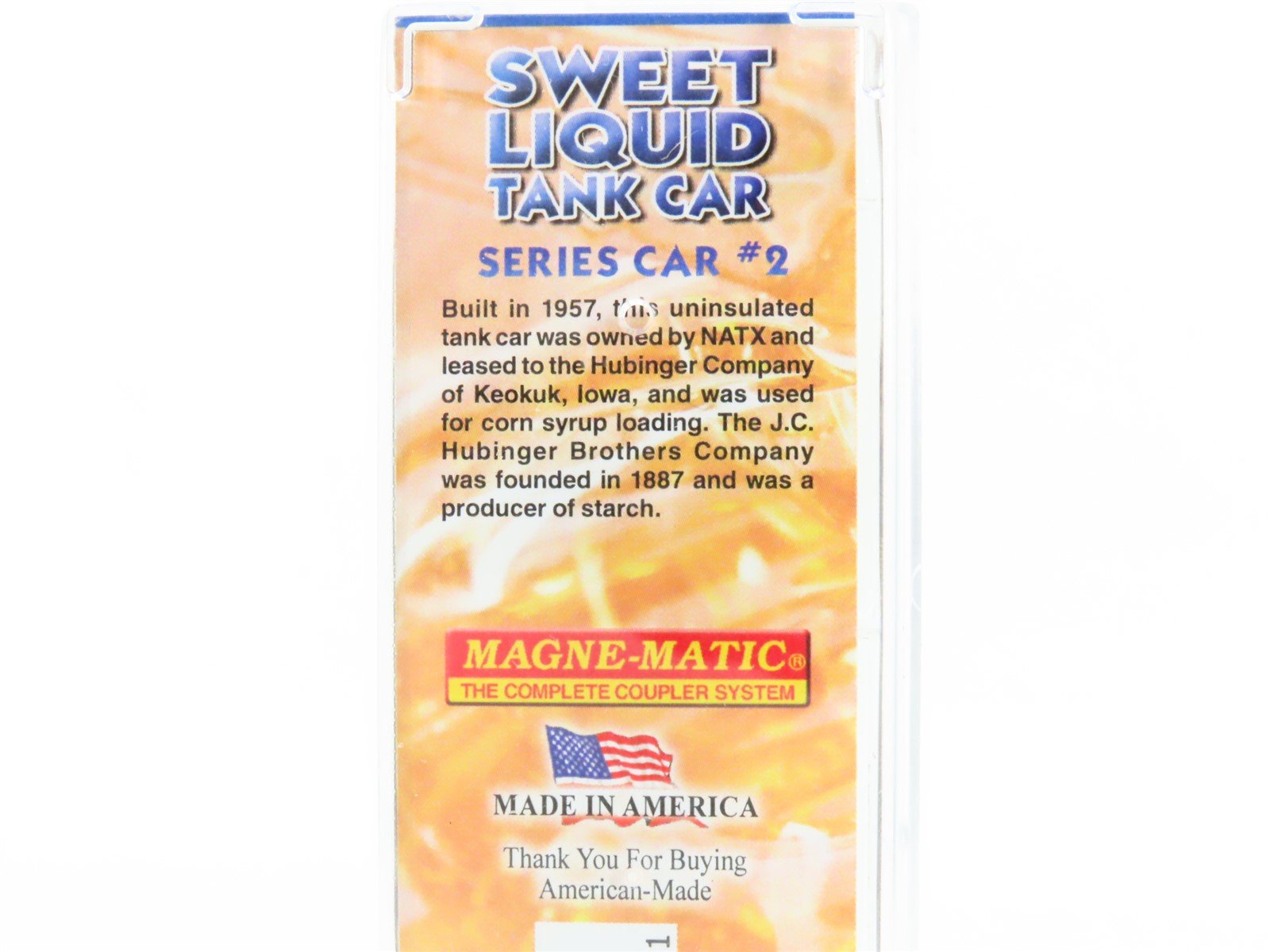 N Micro-Trains MTL 06500146 NATX Hubinger Co 39' Single Dome Tank Car #18156