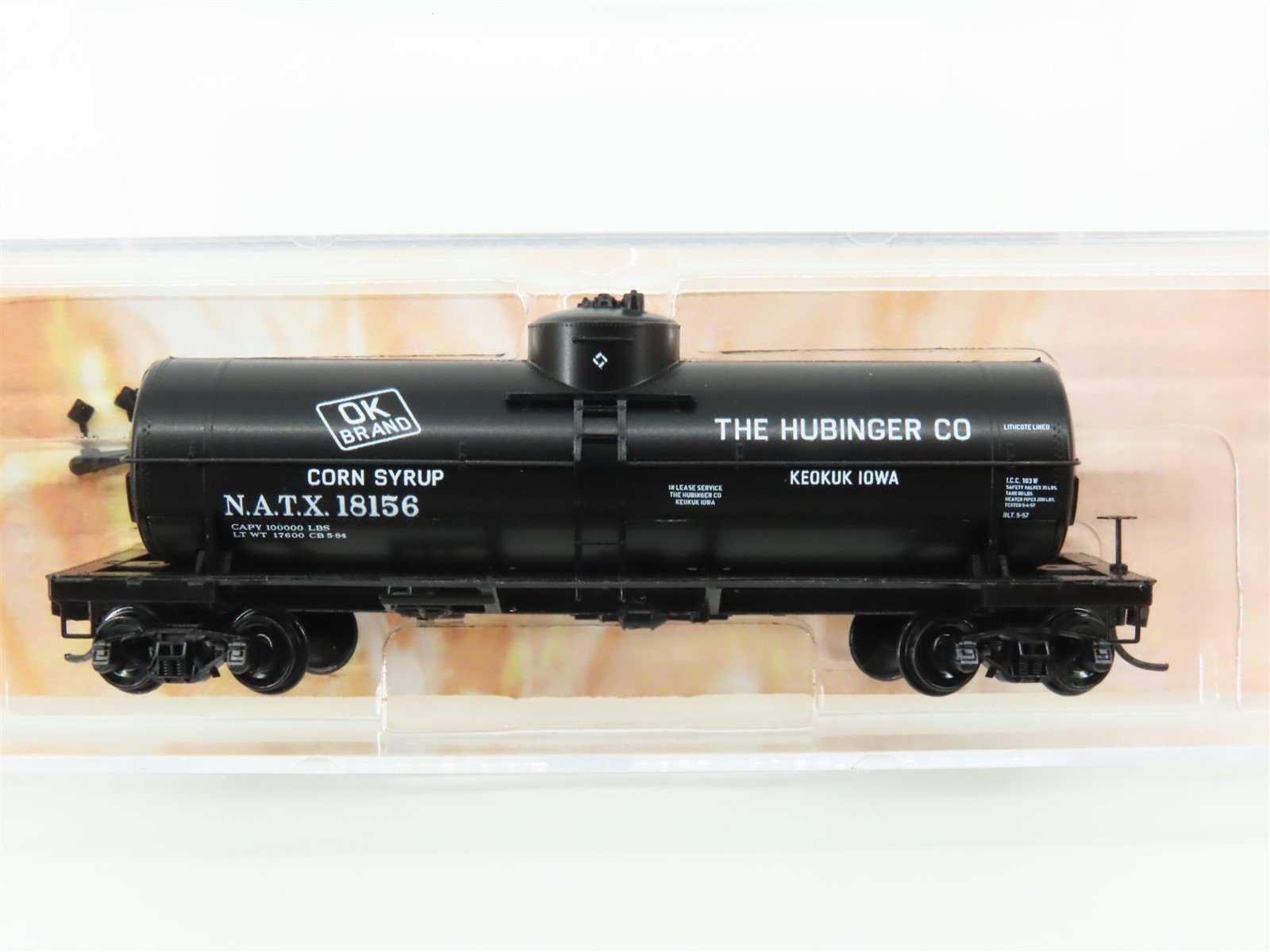 N Micro-Trains MTL 06500146 NATX Hubinger Co 39' Single Dome Tank Car #18156