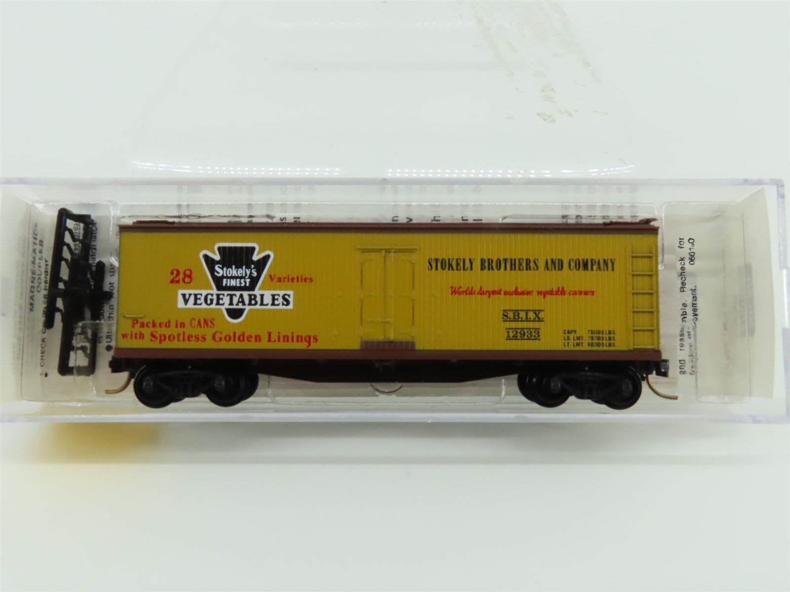 N Scale Micro-Trains MTL 49340 SBIX Stokely Vegetables 40' Wood Reefer #12933