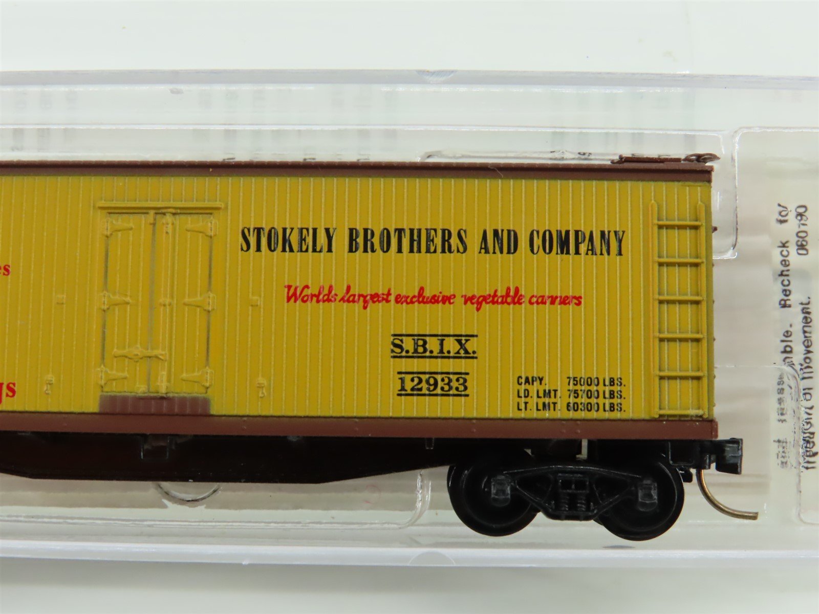 N Scale Micro-Trains MTL 49340 SBIX Stokely Vegetables 40' Wood Reefer #12933