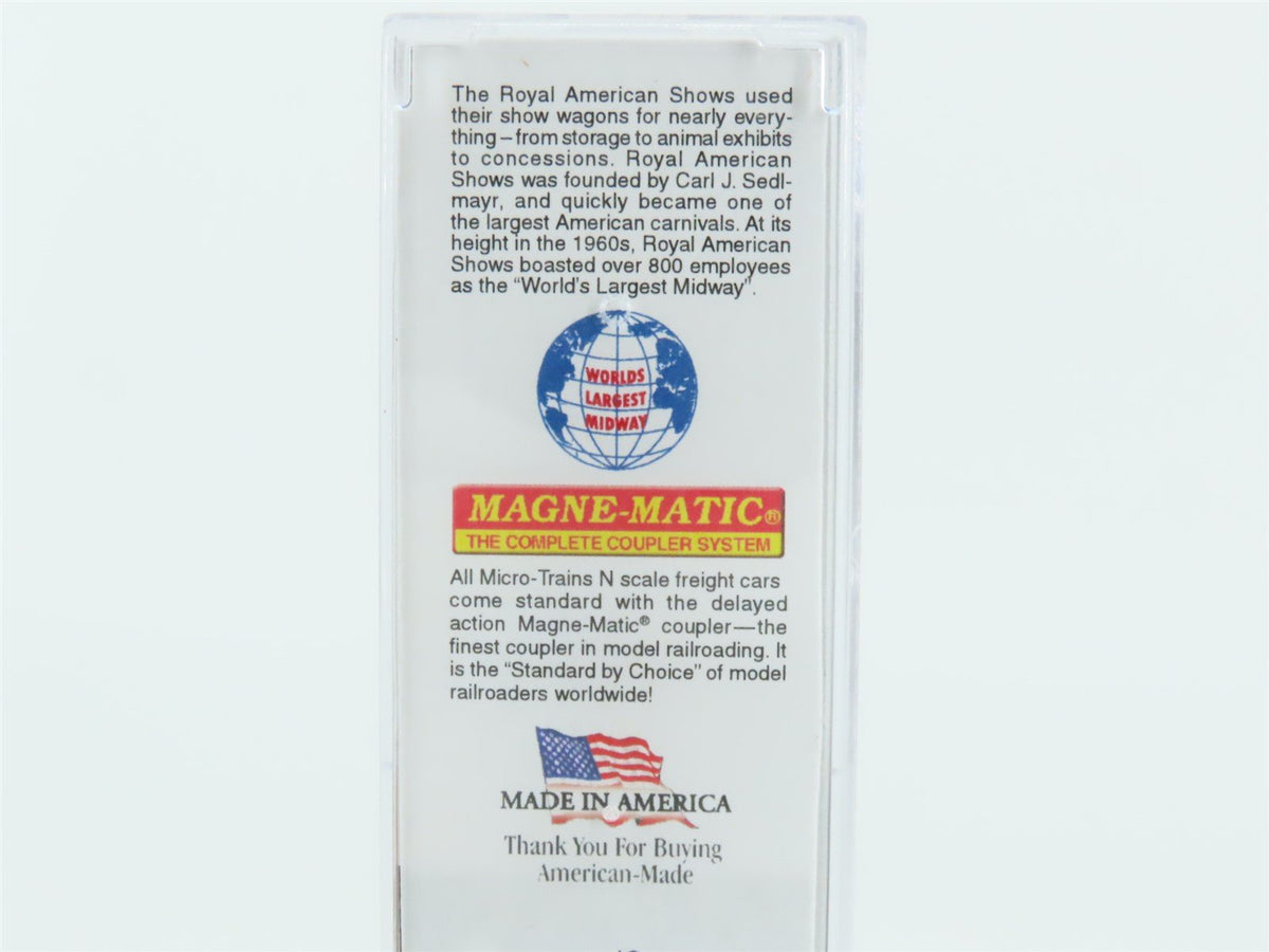 N Scale Micro-Trains MTL 46200060 Royal American Shows 20&#39; Wagon Set 2-Pack