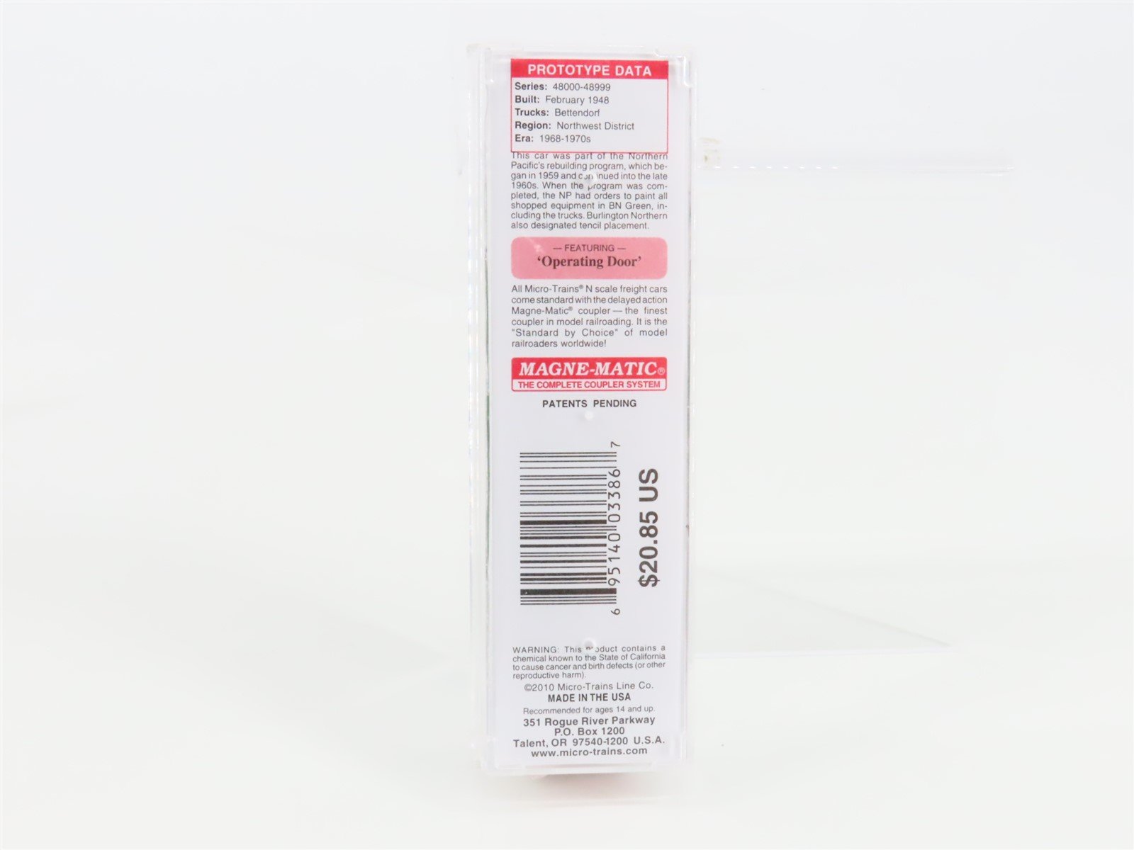 N Scale Micro-Trains MTL 07300112 NP Northern Pacific Railway 40' Box Car #48181