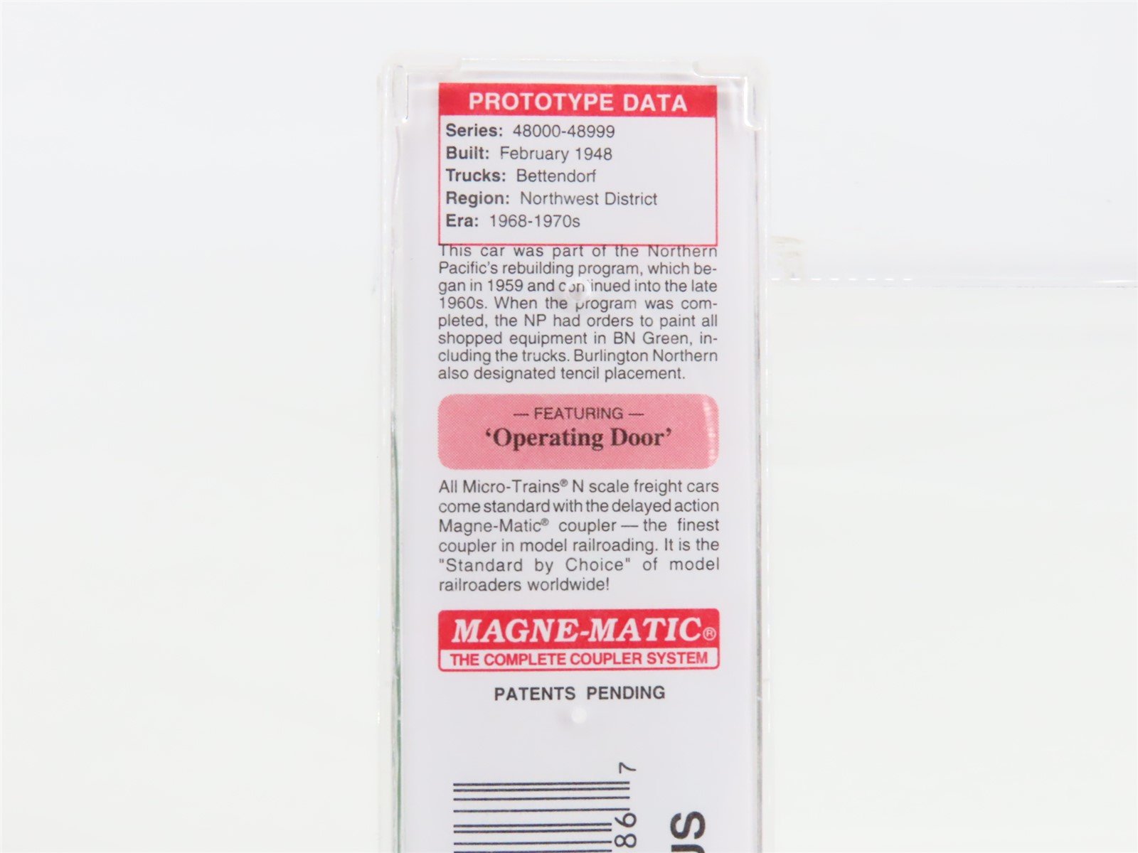 N Scale Micro-Trains MTL 07300112 NP Northern Pacific Railway 40' Box Car #48181