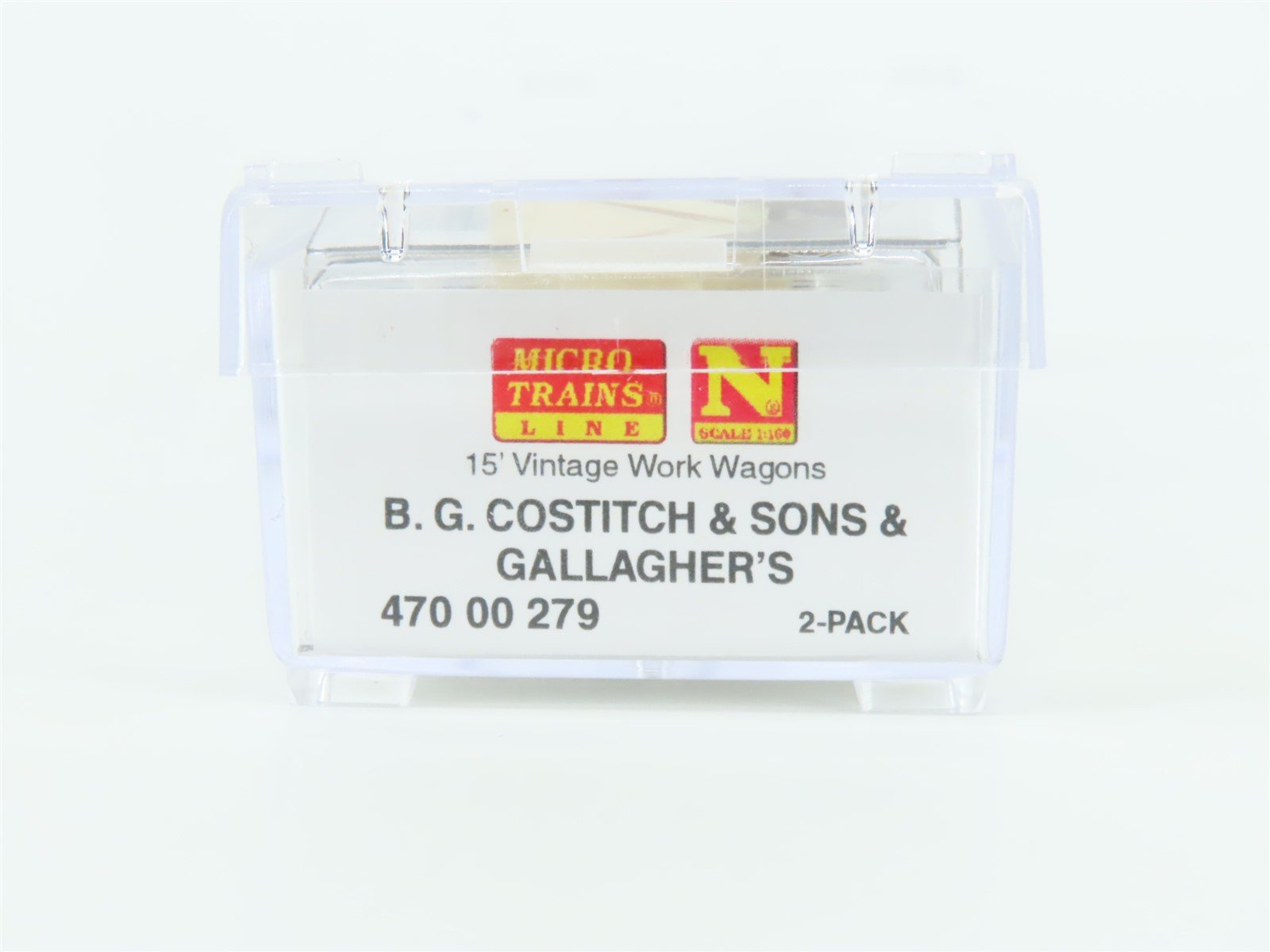 N Micro-Trains MTL 47000279 BG Costitch & Sons & Gallagher's 15' Wagon 2-Pack