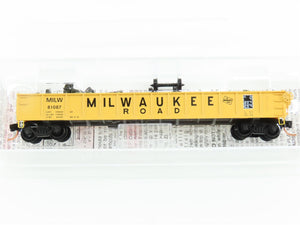 N Micro-Trains MTL 48110.1 MILW Milwaukee Road 50' Gondola w/ Rock Load #81087