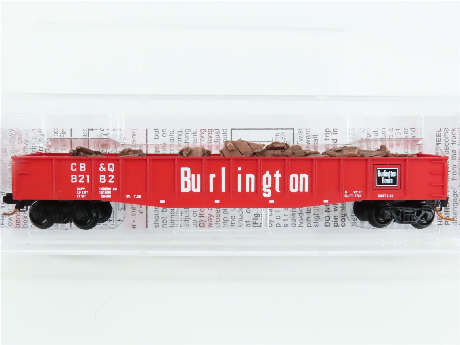 N Micro-Trains MTL 04600030 CB&Q Burlington 50' Gondola w/ Scrap Iron Load 82182