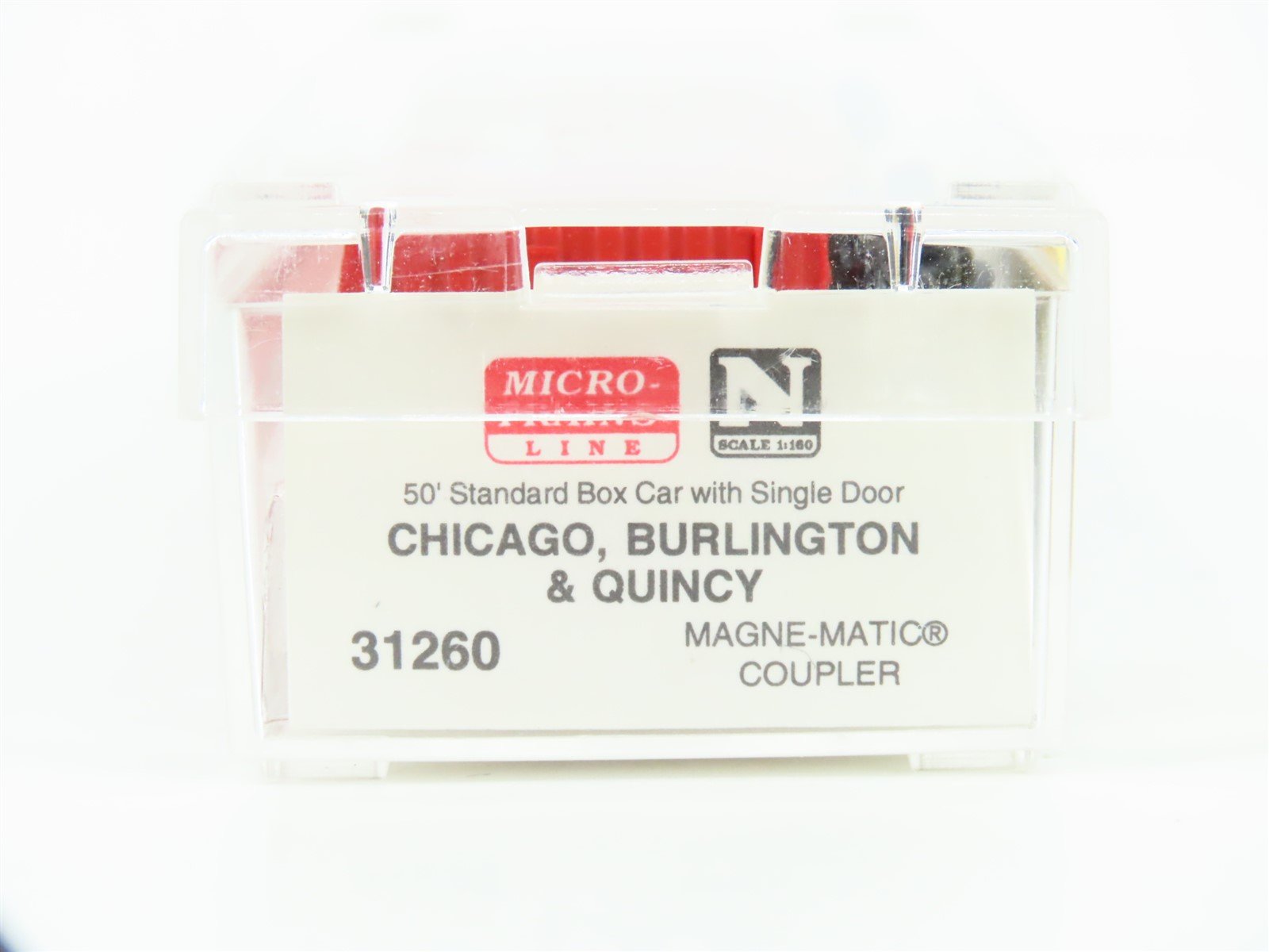 N Micro-Trains MTL 31260 CB&Q Burlington Route 50' Single Door Box Car #924