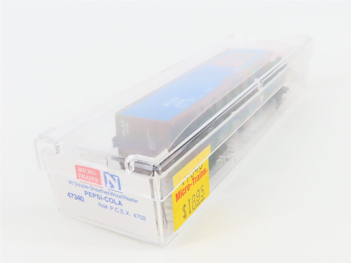 N Scale Micro-Trains MTL 47340 PCEX Pepsi-Cola 40&#39; Wood Reefer #4702
