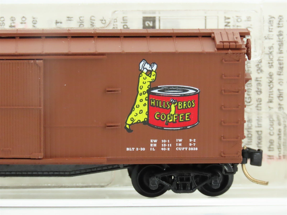 N Scale Micro-Trains MTL 42100 HBCX Hills Bros. Coffee 40&#39; Wood Box Car #166