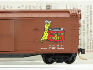 N Scale Micro-Trains MTL 42100 HBCX Hills Bros. Coffee 40' Wood Box Car #166