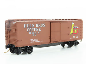 N Scale Micro-Trains MTL 42100 HBCX Hills Bros. Coffee 40' Wood Box Car #166